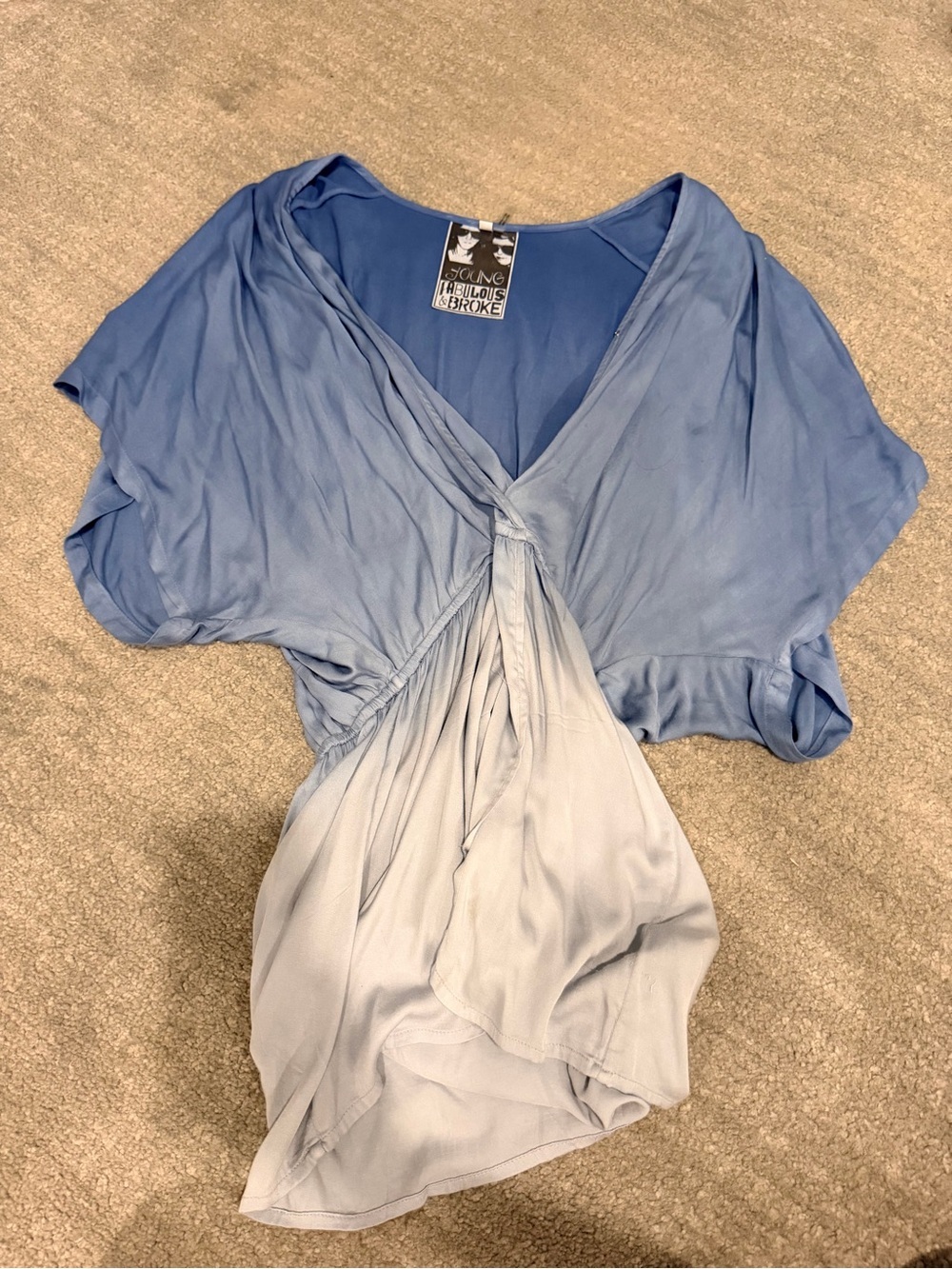 Young Fabulous & Broke Light Blue ombré super soft dress